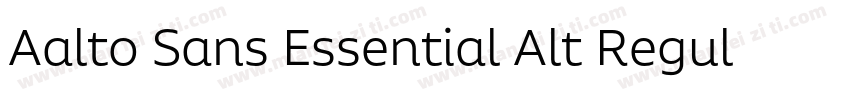 Aalto Sans Essential Alt Regular字体转换